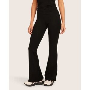 Boody Forme High Waist Flare Pants Black Medium Short New With Tags